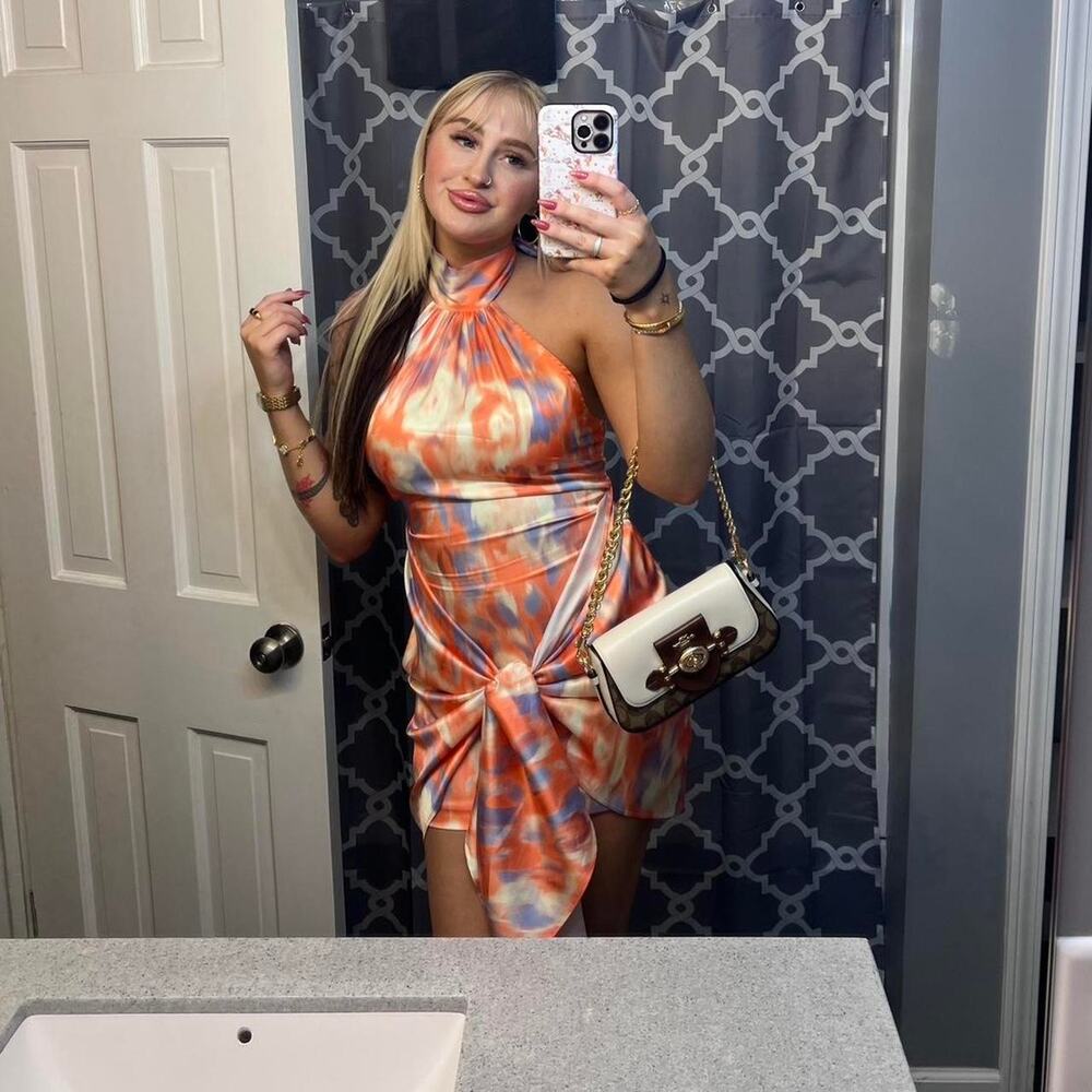 Fore tie dye halter top